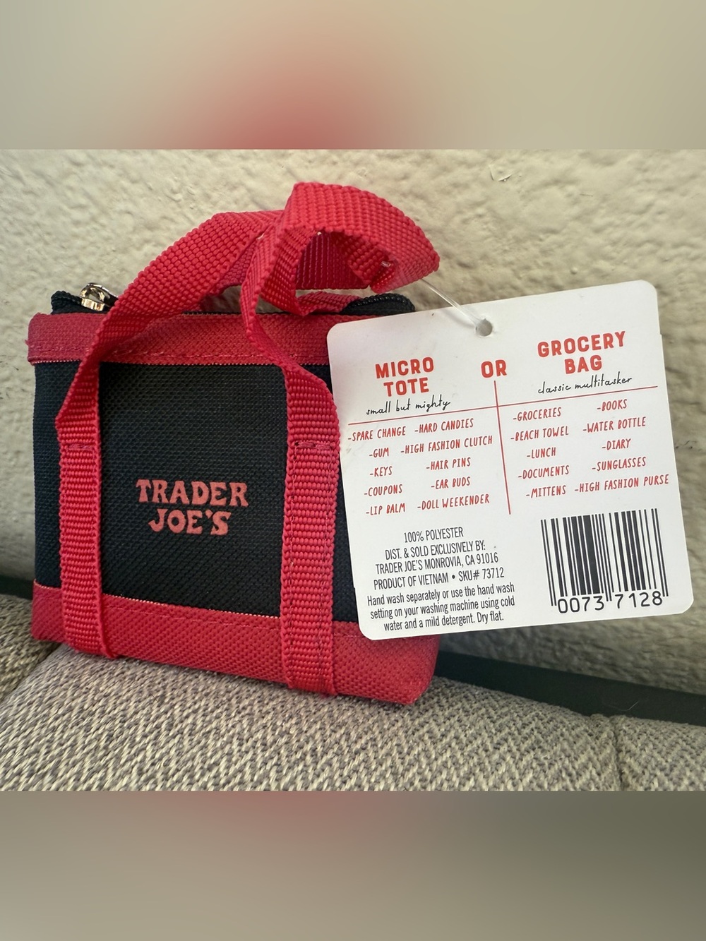 Trader Joe’s Micro Tote with Grocery Bag - Picture 4 of 11